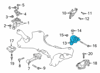 OEM 2021 Hyundai Santa Fe Bracket Assembly-Transmission MTG Diagram - 21830-P2350