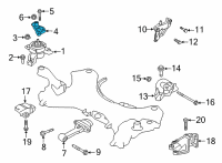 OEM 2021 Hyundai Santa Fe Bracket-Engine MTG Support Diagram - 21825-P2400