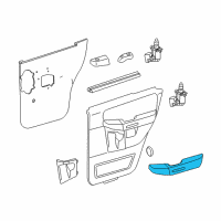 OEM 2002 Mercury Mountaineer Armrest Pad Diagram - 1L2Z-7827618-AAA