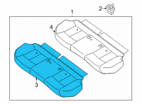 OEM 2020 Nissan Sentra Pad & Frame Assy-Cushion, Rear Seat Diagram - 88305-6LB0A