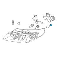 OEM Hyundai Tucson Front Turn Signal Lamp Holder Assembly Diagram - 92165-2E000