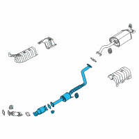 OEM 2015 Kia Forte Center Muffler Complete Diagram - 28600A7300