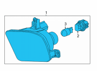 OEM 2022 Honda Odyssey LIGHT, FR- R TURN Diagram - 33300-THR-A31