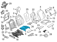 OEM 2022 BMW 430i Foam Part, Sports Seat Diagram - 52-10-6-994-374
