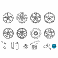 OEM 2018 Nissan GT-R Disc Wheel Ornament Diagram - 40342-JF50A