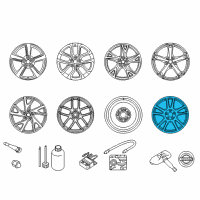 OEM 2018 Nissan 370Z Spare Tire Wheel Assembly Diagram - 40300-4HK6A