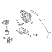 OEM 2013 Hyundai Veloster Plug-Oil Drain Diagram - 21512-23001