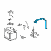 OEM Lexus UX250h Clamp Sub-Assembly, BATT Diagram - 74404-76010