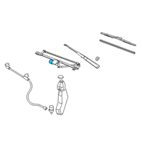 OEM 2004 Chevrolet Express 2500 Motor, Windshield Wiper Diagram - 88958135