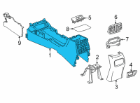 OEM Toyota Corolla Cross Console Base Diagram - 58810-0A070-C0