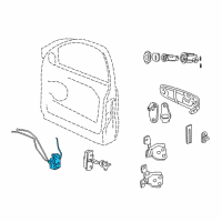 OEM 2001 Jeep Grand Cherokee Door Lock Actuator Motor Diagram - 55135606AB