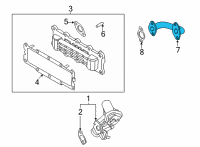 OEM Hyundai Pipe-EGR In "B" Diagram - 28462-2J000