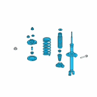 OEM 2010 Honda Accord Shock Absorber Assembly, Left Rear Diagram - 52620-TA1-A05