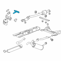 OEM 2016 Chevrolet Cruze Catalytic Converter Bracket Diagram - 55569316