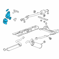 OEM 2018 Chevrolet Sonic Warm Up 3Way Catalytic Convertor Assembly Diagram - 25196253