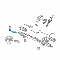 OEM 2012 Acura RL End, Passenger Side Tie Rod Diagram - 53540-SJA-014