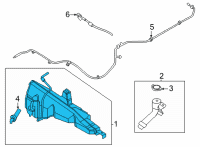 OEM Ford Maverick RESERVOIR - WINDSHIELD WASHER Diagram - NZ6Z-17618-A
