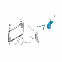 OEM 2003 Infiniti FX35 Radiator Reservoir Tank Assembly Diagram - 21710-CG000