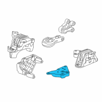 OEM 2013 Chevrolet Volt Transmission Mount Bracket Diagram - 20979292