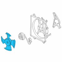 OEM 2001 Honda Civic Fan, Cooling (Mitsuba) Diagram - 38611-PMM-A01