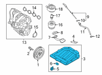 OEM 2014 Kia Forte Koup Pan Assembly-Engine Oil Diagram - 215102B700