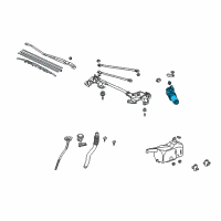 OEM 2004 Honda CR-V Motor, Front Wiper Diagram - 76505-S6M-A01