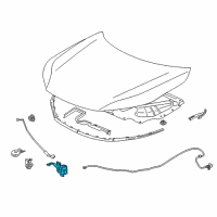 OEM 2014 Honda Accord Lock Assembly, Hood Diagram - 74120-T3V-A01