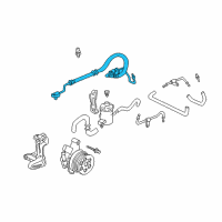 OEM 2000 Honda Civic Hose, Power Steering Feed Diagram - 53713-S01-A63