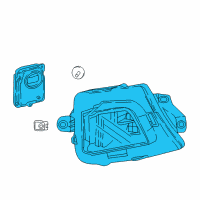 OEM Cadillac Daytime Run Lamp Diagram - 23350720