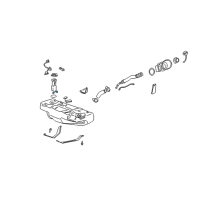 OEM 1998 Cadillac Eldorado Fuel Pump Strainer Diagram - 25178753