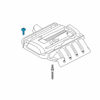 OEM 2021 Ford Mustang Engine Cover Bolt Diagram - -W700805-S450B