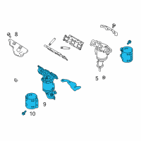 OEM 2015 Ford Police Interceptor Utility Manifold With Converter Diagram - DA8Z-5G232-C