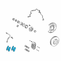 OEM 2004 Toyota Tacoma Front Pads Diagram - 04465-04050