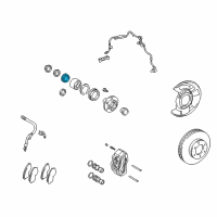 OEM 2000 Toyota 4Runner ABS Rotor Diagram - 43515-35010