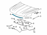 OEM 2022 Chevrolet Tahoe Front Weatherstrip Diagram - 84199335