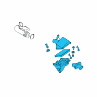 OEM Nissan Titan Air Filter Diagram - 16500-ZE00B