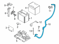 OEM 2020 Nissan Kicks Cable Assy-Battery Earth Diagram - 24080-5RB0A