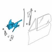 OEM 1998 BMW Z3 Front Left Door Window Regulator Diagram - 51-33-8-397-705