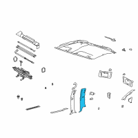 OEM 2005 Ford F-150 Rear Pillar Trim Diagram - 4L3Z-16278D12-AAA