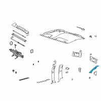 OEM Weatherstrip Pillar Trim Diagram - 4L3Z-1503598-AAB