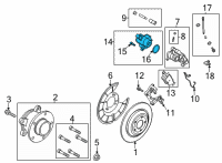 OEM 2021 Ford Mustang Mach-E MOTOR - ELECTRIC PARKING BRAKE Diagram - LX6Z-2B712-A