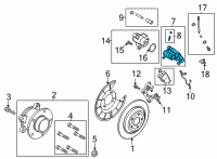 OEM 2022 Lincoln Corsair Caliper Assembly Diagram - JX6Z-2386-L