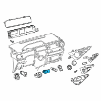 OEM 2014 Toyota Prius C Hazard Switch Diagram - 84332-52091