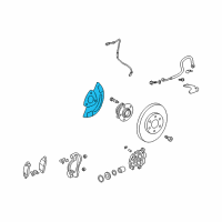 OEM Saturn Outlook Splash Shield Diagram - 10390112