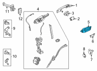 OEM 2022 Ford Escape HANDLE ASY - DOOR - INNER Diagram - LJ6Z-5822600-D