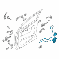 OEM Kia Sedona Front Door Latch Assembly, Left Diagram - 81310A9010