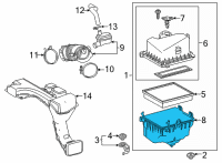 OEM Lexus NX250 CASE SUB-ASSY, AIR C Diagram - 17701-25101