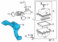 OEM 2022 Lexus NX250 INLET ASSY, AIR CLEA Diagram - 17750-24010