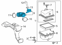 OEM 2022 Lexus NX250 Hose Assembly, Air Clean Diagram - 17880-25050