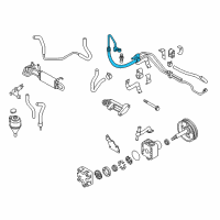 OEM 2006 Infiniti FX45 Power Steering Pressure Hose Assembly Diagram - 49720-CG005